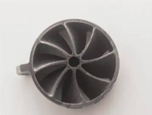 Componente metálico DED de turbina impreso en 3D