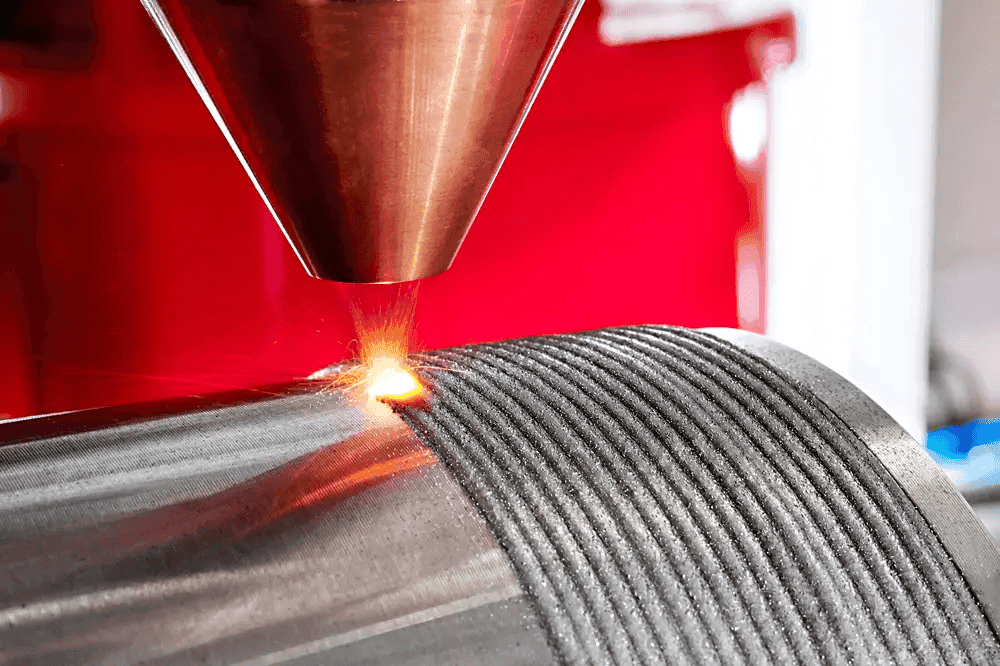 Laser cladding hydraulic prop