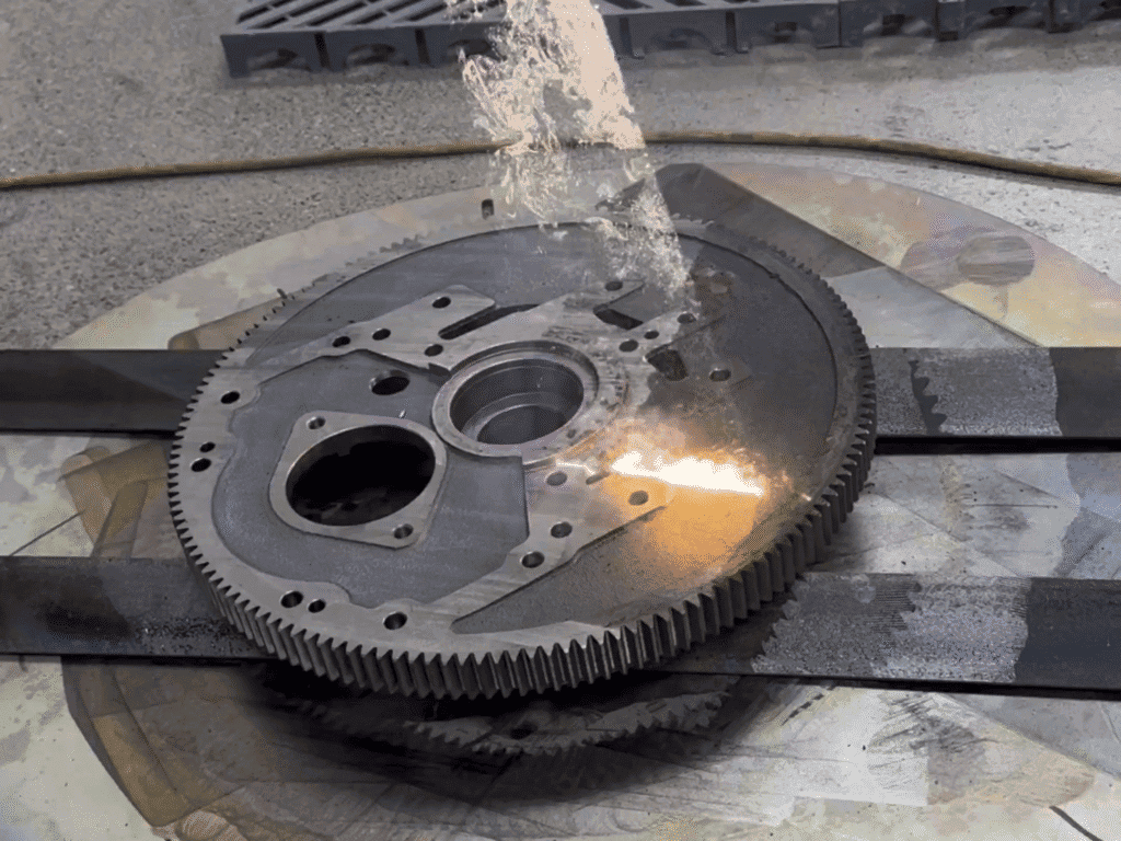Laser cleaning of oil stains on parts surface