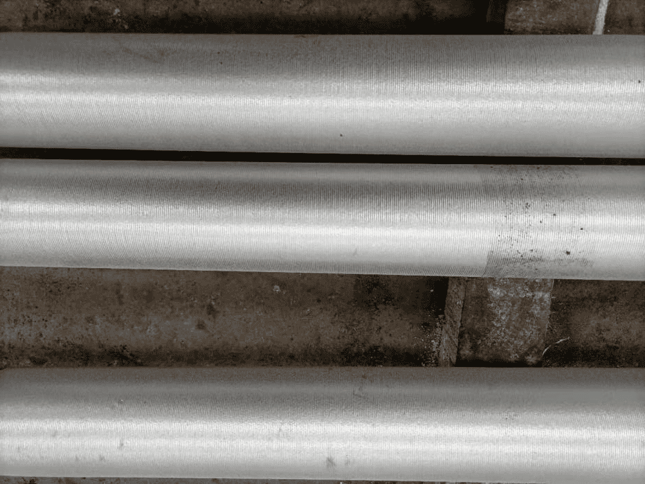 الأسطوانة بعد إصلاح الكسوة بالليزر