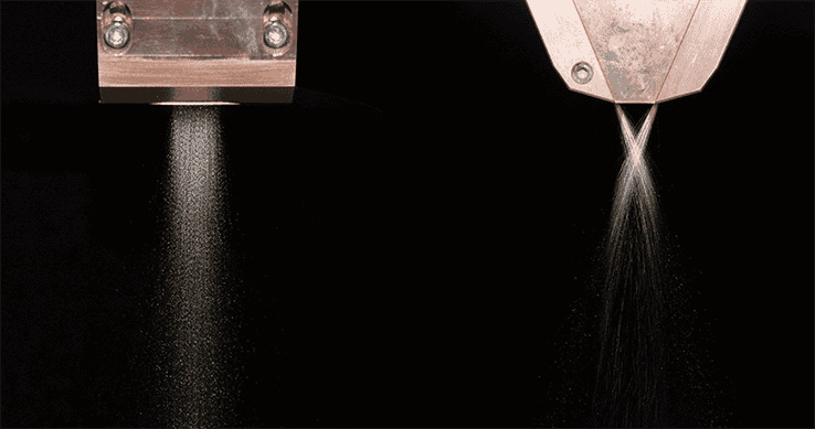 Vodou chlazená koaxiální laserová tryska s lineárním podáváním prášku (proud prášku v pásech, připravená k použití s vysokým výkonem)