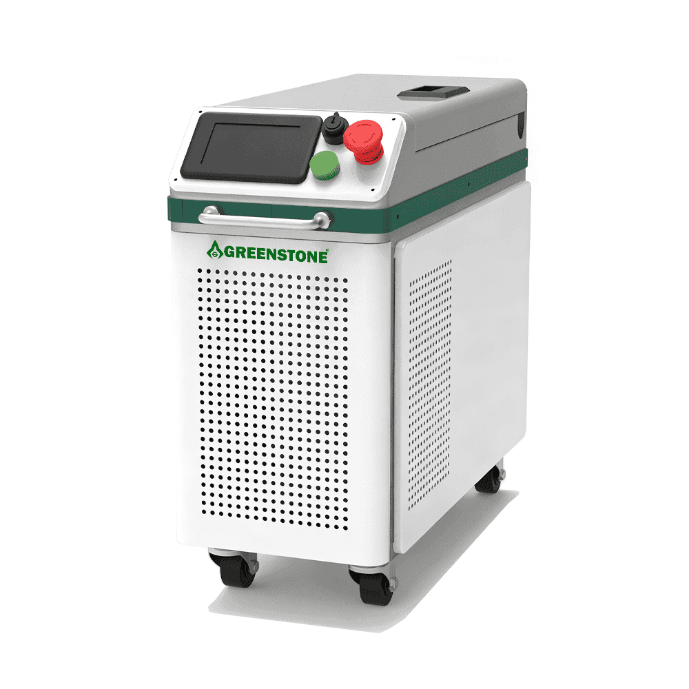Greenstone-Tech Machine de nettoyage laser à fibre monomode refroidie par air pour enlever la rouille, décaper la peinture et préparer les surfaces sur site (200W/300W)