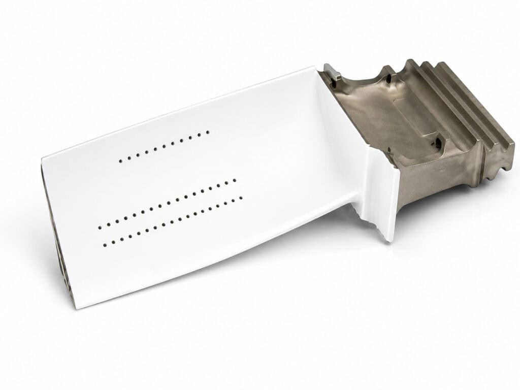 Electron Beam Physical Vapor Deposition (EB-PVD) Thermal Barrier Coating on a High-Pressure Turbine Blade
