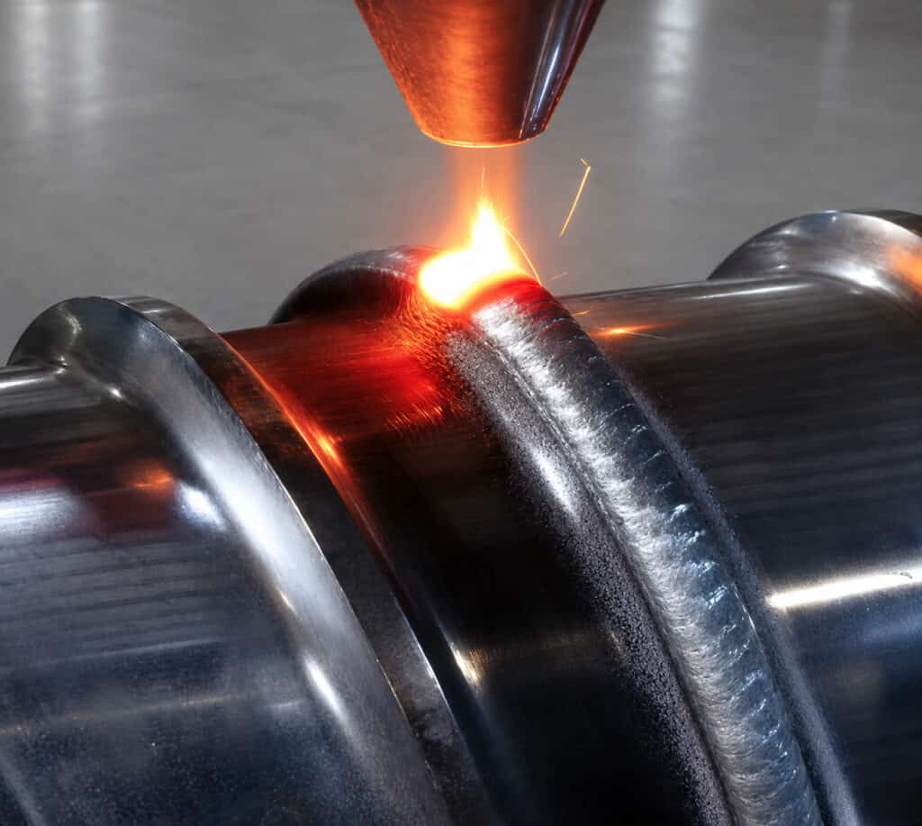 Reparatur und Oberflächenhärtung durch Laserauftragschweißen von Spritzgussschrauben