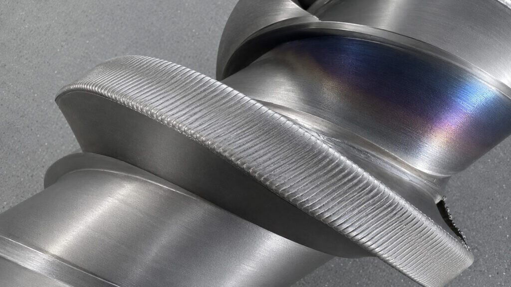 Laser Cladding of Tire Extruder Screw for Wear Resistance