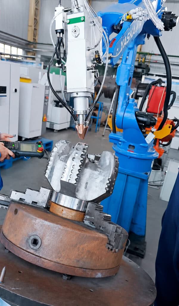 8-axis-robotic-laser-cladding-system-for-oil-drill-bit-repair