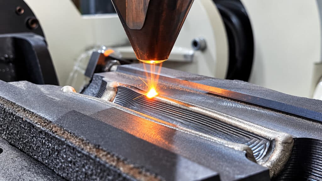 Laser cladding glass mold processing