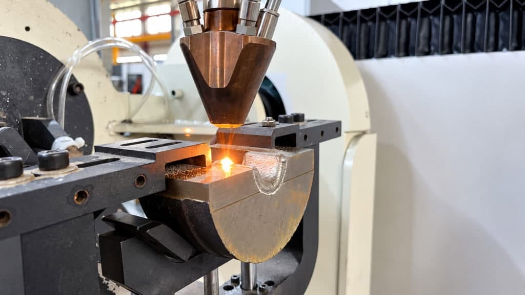 Laser cladding glass mold processing